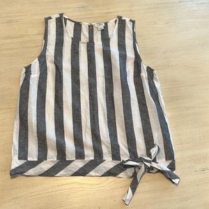 J.Crew Striped Linen Side Tie Short